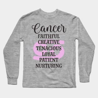 Cancer Star Sign Long Sleeve T-Shirt
